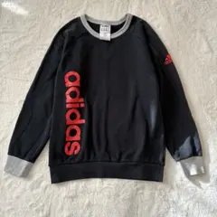 adidas トレーナー 140cm 黒/赤　アディダス　　　 ジャージ