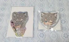【2点セット】あんスタ ナンジャタウン ハート缶バッジ ステッカー　瀬名　泉