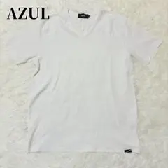AZUL アズール ホワイト Vネック メンズ Tシャツ XL