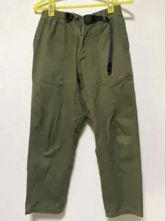 GRAMICCI ルーズテーパードパンツ　S オリーブ