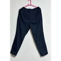 ネイビー　シンプルパンツ　スラックス　M