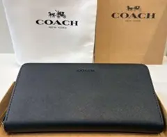 COACH コーチ　長財布 レキシントン サフィアーノ レザー　ブラックのサムネイル