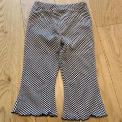 チェック柄フレアパンツ