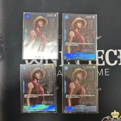 ワンピースカード　ルフィ 実写　プロモ　未開封4枚