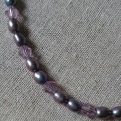 バンドメイド＊淡水パールとスワロのネックレス