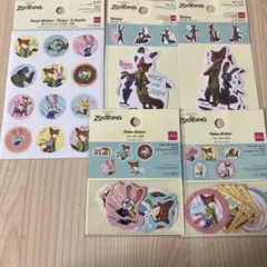 新品未使用　ズートピア　シール　まとめ　5点