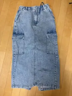 GU デニムカーゴタイトスカート ライトブルー Sサイズのサムネイル