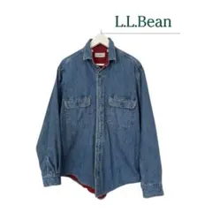 L.L.Bean デニムシャツ 長袖 赤チェック