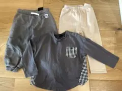 保育園着 セット　 ロンT パンツ　西松屋　H&M バースディ