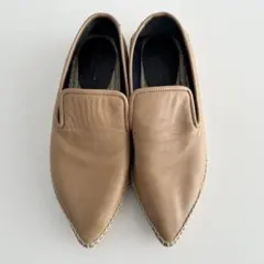 フィービー期　CELINE セリーヌ レザー×ジュート素材スリッポン　サンダルのサムネイル