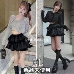 ダーリッチ darich シフォンフリルミニスカート ブラック BLK FL