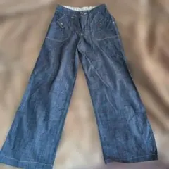 ワイドレッグデニムパンツ
