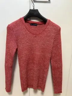 Retro Engine Vネックセーター レッド Medium