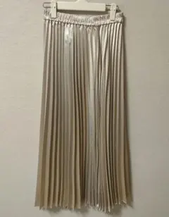 INGNI ゴールドベージュ ロング プリーツスカート