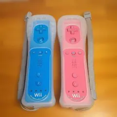 Wiiリモコン モーションプラス 2色セット　ストラップ付き