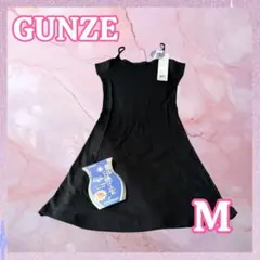 GUNZE 着る日焼け止め　汗取り付きスリップ　UVカット90% ブラック Mのサムネイル
