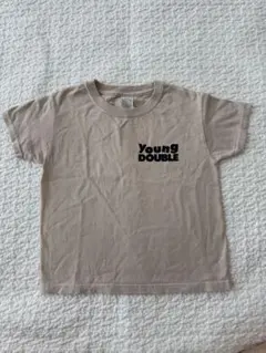 YOUNG DOUBLE Tシャツ ベージュ 2-3y