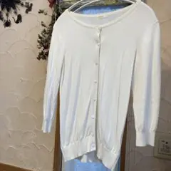 Te chichi ホワイト 七分袖カーディガン