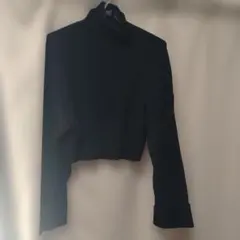 黒のリブ編みハイネックセーターZara