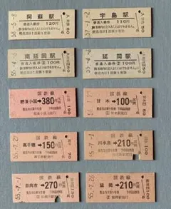 国鉄 硬券入場券 乗車券のサムネイル