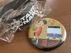 【美品】　ラバーバンド　缶バッジ　中東泰斗　名古屋ダイヤモンドドルフィンズ