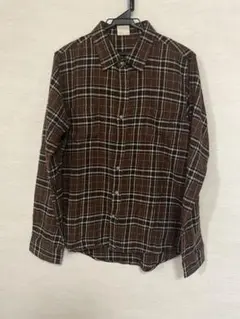 美品！ブラウンチェックシャツ ネルシャツ メンズL