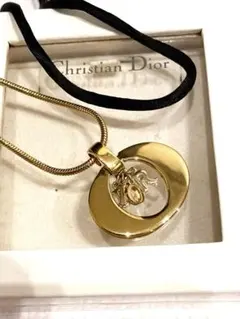 正規品　クリスチャンディオールネックレス　サークルDIORロゴゴールド2way