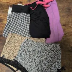 ５枚セット　レオパード柄とチェック柄パンツセット