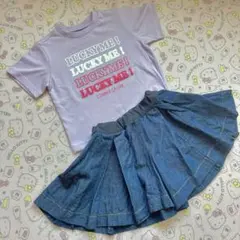 コムサイズム　90サイズ　tシャツ&デニムキュロット　２点セット