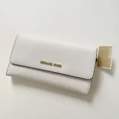 マイケルコース 長財布 ウォレット レディース 白 ホワイト シンプル カード
