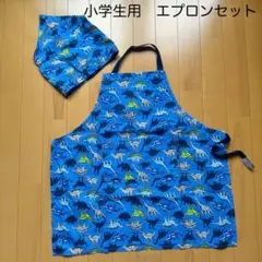 恐竜柄 キッズエプロン 三角巾セット - メルカリ