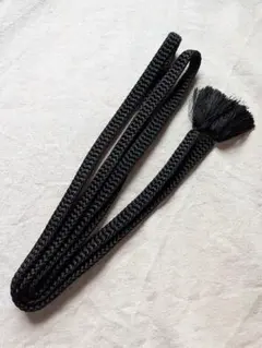 【ほぼ新品】黒の帯締め◆正絹◆法事等に◆昭和後期◆昭和レトロ