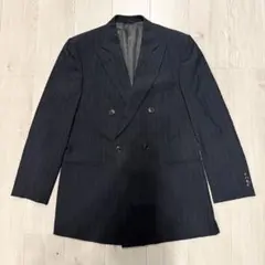 GIORGIO ARMANI ストライプ　ダブル テーラードジャケット 黒