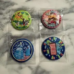 ディズニー 刺繍缶バッジ 4個セット