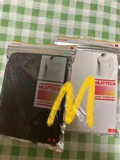 ユニクロ　ヒートテック　HEATTECH VネックT 9分袖 Mサイズ 2色組