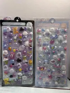 ボンボンドロップシール ぷくぷく 平成レトロ 動物 食べ物 2枚セット