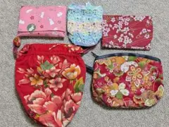 ★和風花柄小物入れセット★