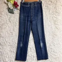【サッソーン】Sサイズ フレアデニムパンツ 刺繍 インディゴ ヴィンテージのサムネイル