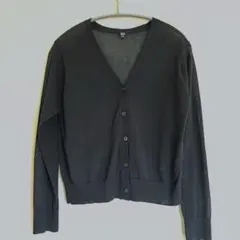 UNIQLO ブラック 長袖シアカーディガン M