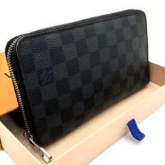 【美品】ルイヴィトン ダミエ グラフィット 長財布 ジッピーオーガナイザー　黒色