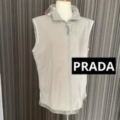 未使用 PRADA プラダスポーツ ナイロン×メッシュ ZIPベスト