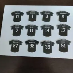 東北楽天ゴールデンイーグルス 中島選手 32 うちわ型ステッカー 2025