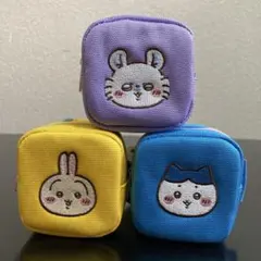 ちいかわ カラビナつき刺繍スクエアミニポーチ ハチワレ うさぎ モモンガ セット