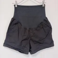 オールドネイビー 無地 マタニティショートパンツ ロールアップ裾 8 黒 綿のサムネイル