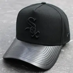 NEW ERA 9FORTY WHITE SOX CAP レザーバイザーキャップ