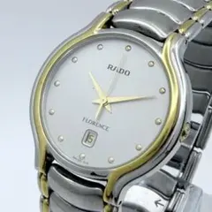 美品/稼働】RADO フローレンス コンビ メンズ サファイア 電池交換済