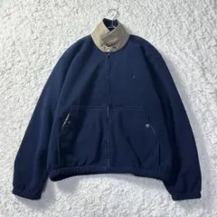 80s ポロラルフローレン フリース ハリントン スイングトップ ポニー刺繍 M