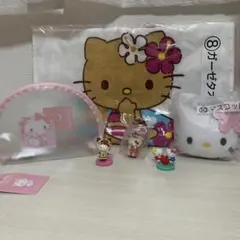 日焼けキティ　タオル　めじるしアクセサリー　キティ　チョコエッグ　シークレット
