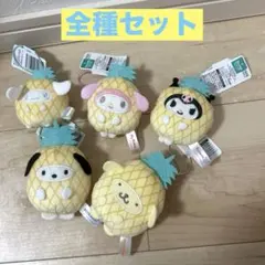 サンリオキャラクターズ　フルーツきぐるみマスコット　パイン　全種セット