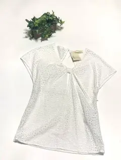 コットン100% レースブラウス ／ナノ・ユニバース オトナ可愛い